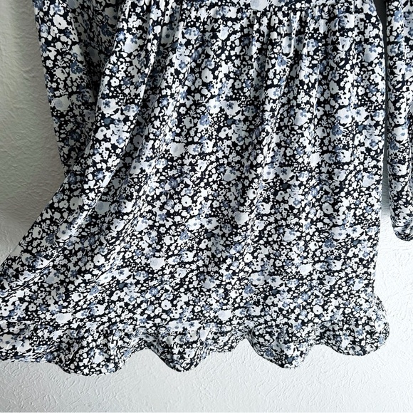 Abercrombie & Fitch Floral Long Sleeve Smocked Back Babydoll Dress XS - Picture 2 of 5